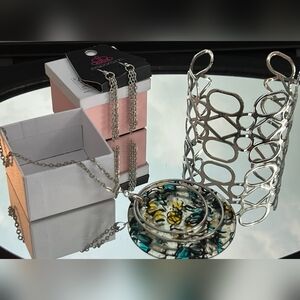 Necklace with Earrings and Bracelet